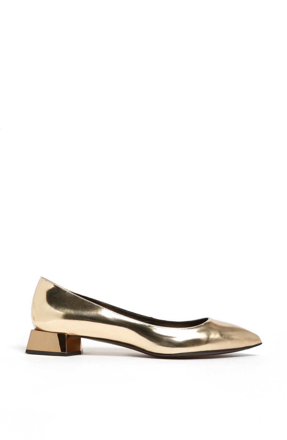 Fendi 'Diamond' Pointy Toe Flat, Alternate, color, 