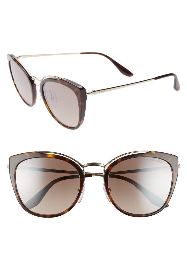 54mm Gradient Cat Eye Sunglasses, Alternate, color, PALE GOLD