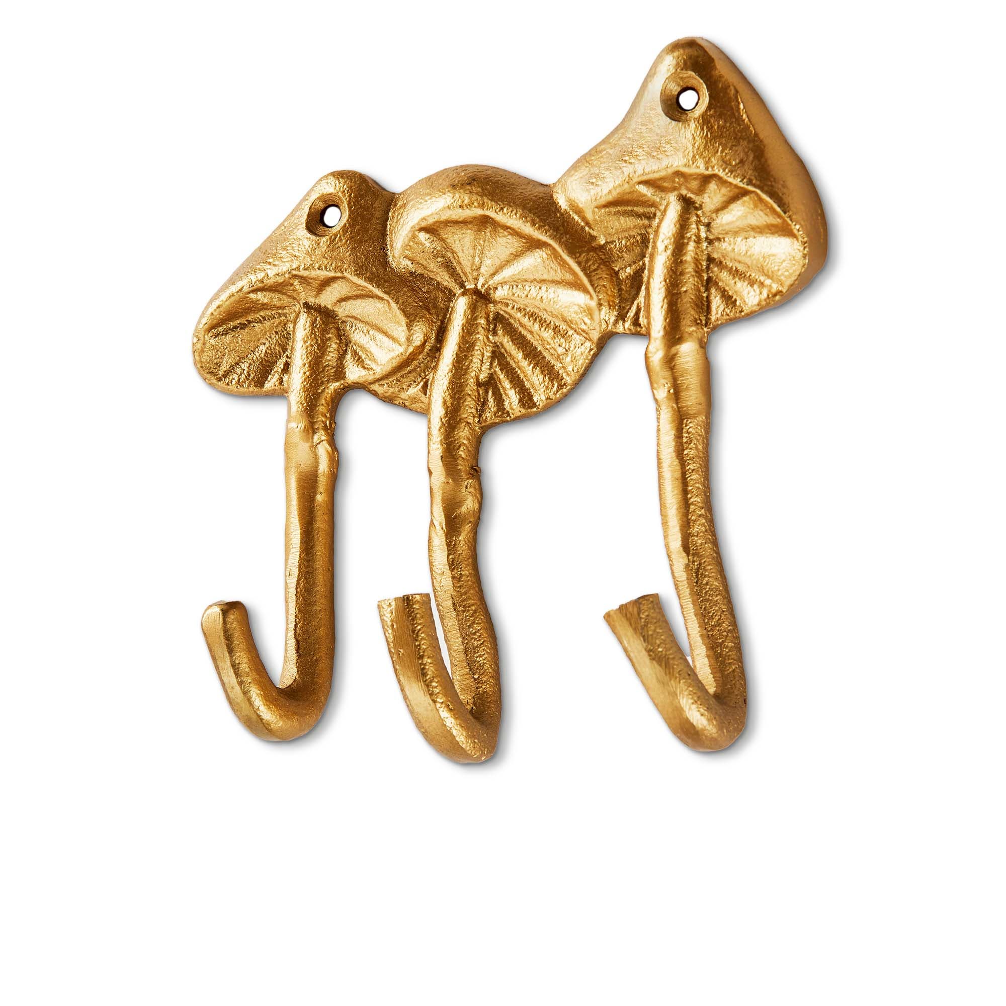 Tag Antique Brass Gold Mushroom Wall Hook