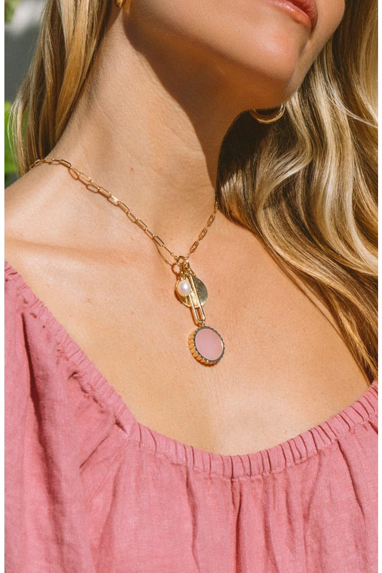 Paradiso Necklace, Alternate, color, PINK JADE