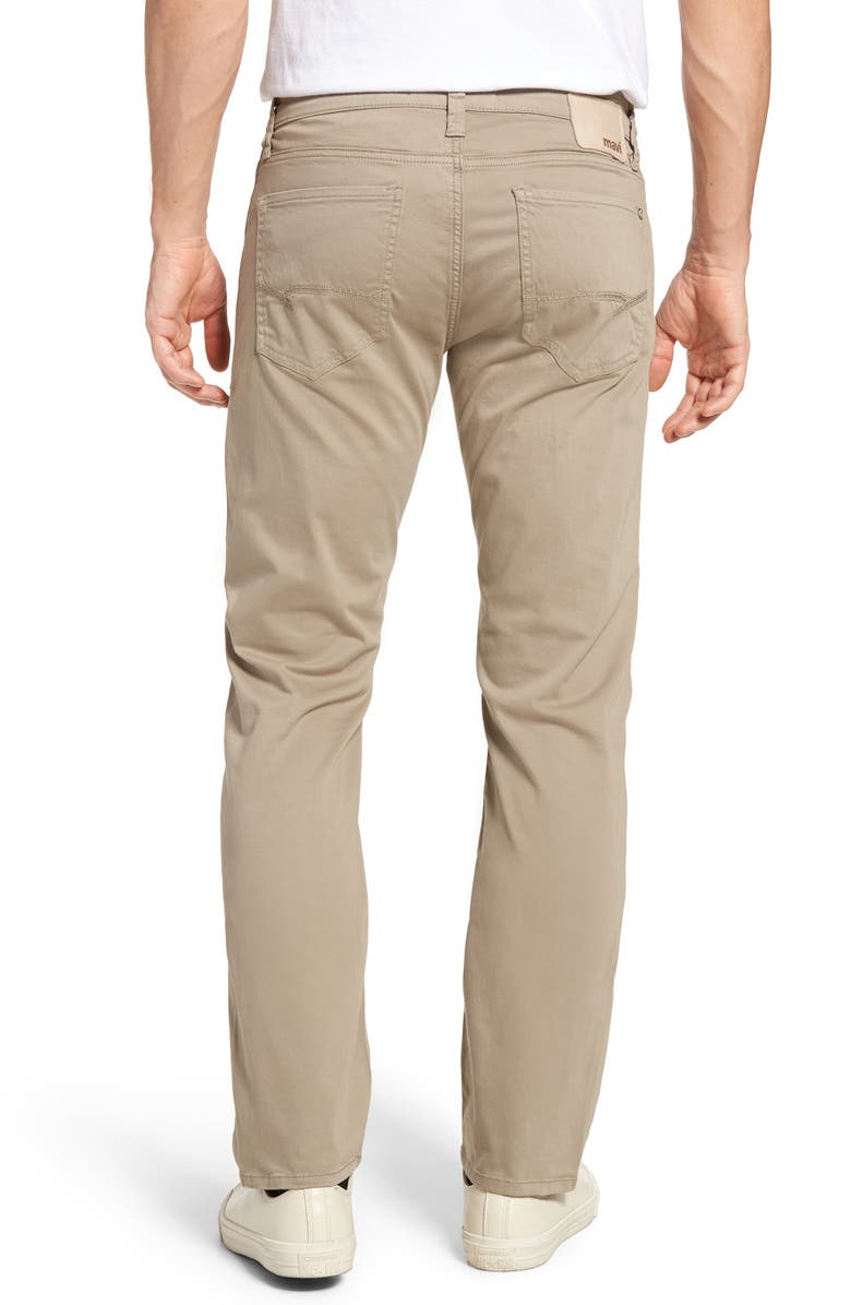 Mavi Jeans Zach Straight Leg Twill Pants, Alternate, color, Beige Twill