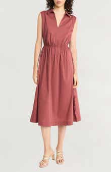 Luxely Collared Cutout Midi Dress