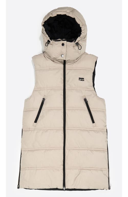 Bimba Y Lola Hooded Reversible Vest In Multi