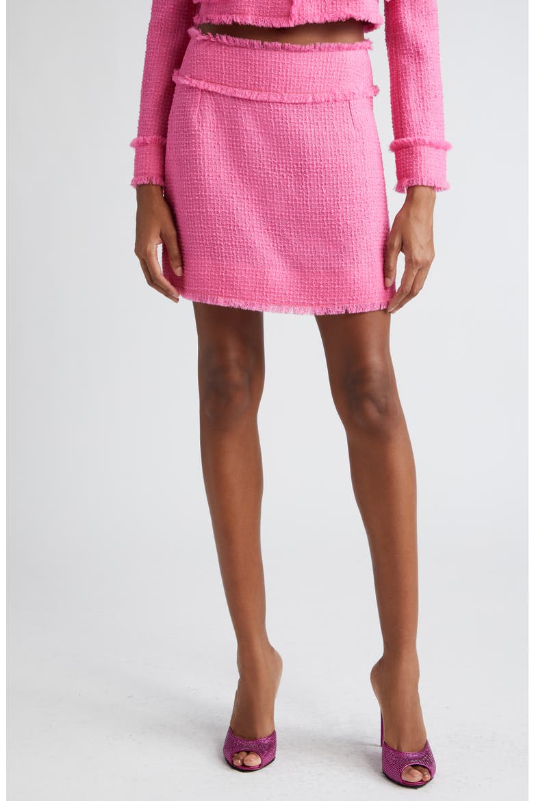 Rashel Tweed Miniskirt, Main, color, ROSA