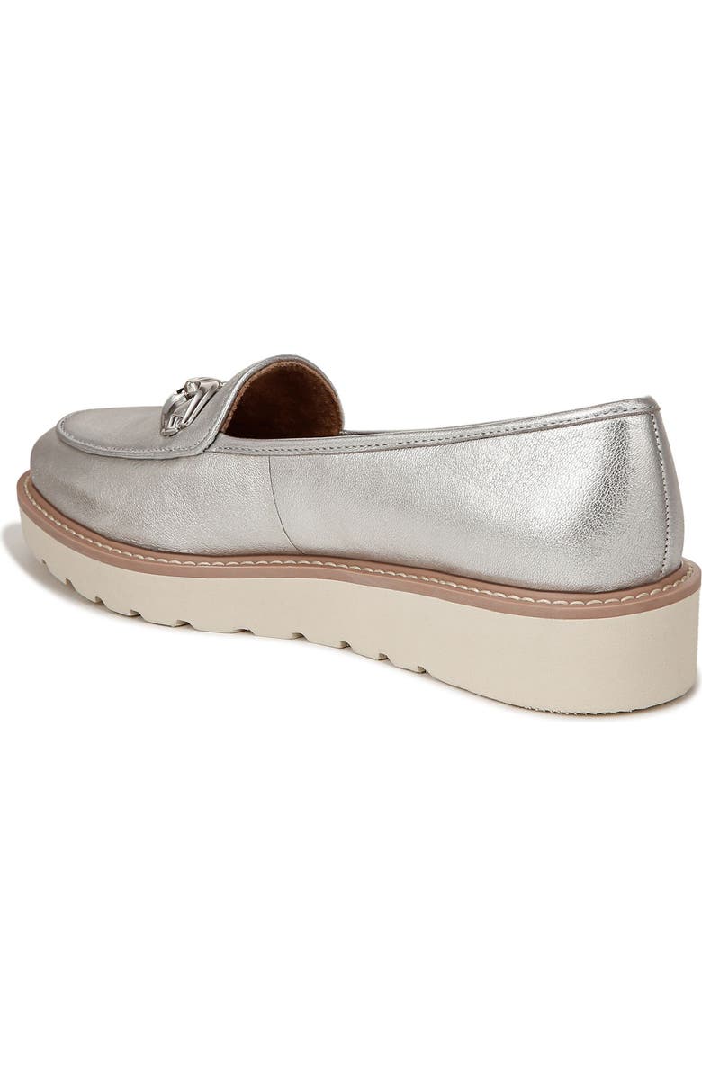 Naturalizer Adiline Bit Platform Loafer, Alternate, color, Silver Leather