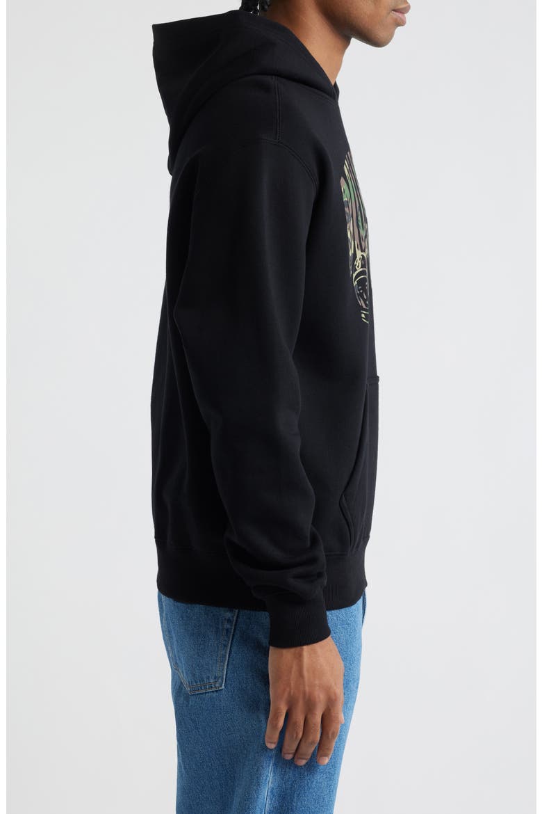 Camo Logo Graphic Hoodie, Alternate, color, BLACK