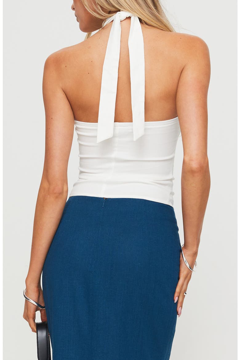 Merril Halter Top, Alternate, color, WHITE