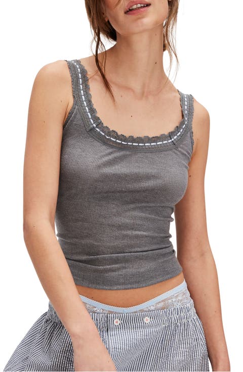 Only You Lace Trim Tank