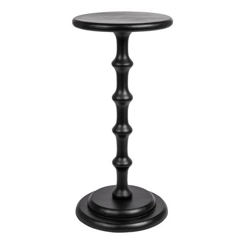 Ergo Pedestal Cocktail Side Table, Black