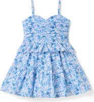 Janie and Jack Floral Shirred Peplum Dress