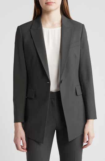 Theory Stretch Wool Cutaway Blazer