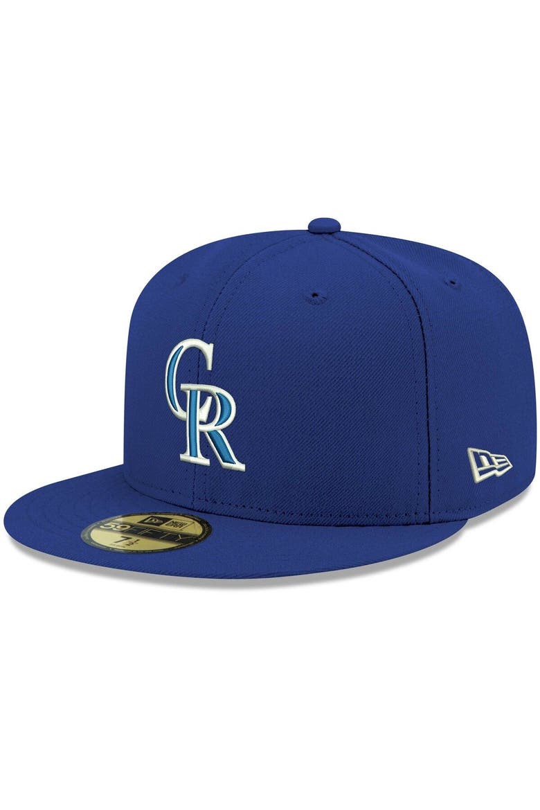 Men's New Era Royal Colorado Rockies White Logo 59FIFTY Fitted Hat, Main, color, Royal