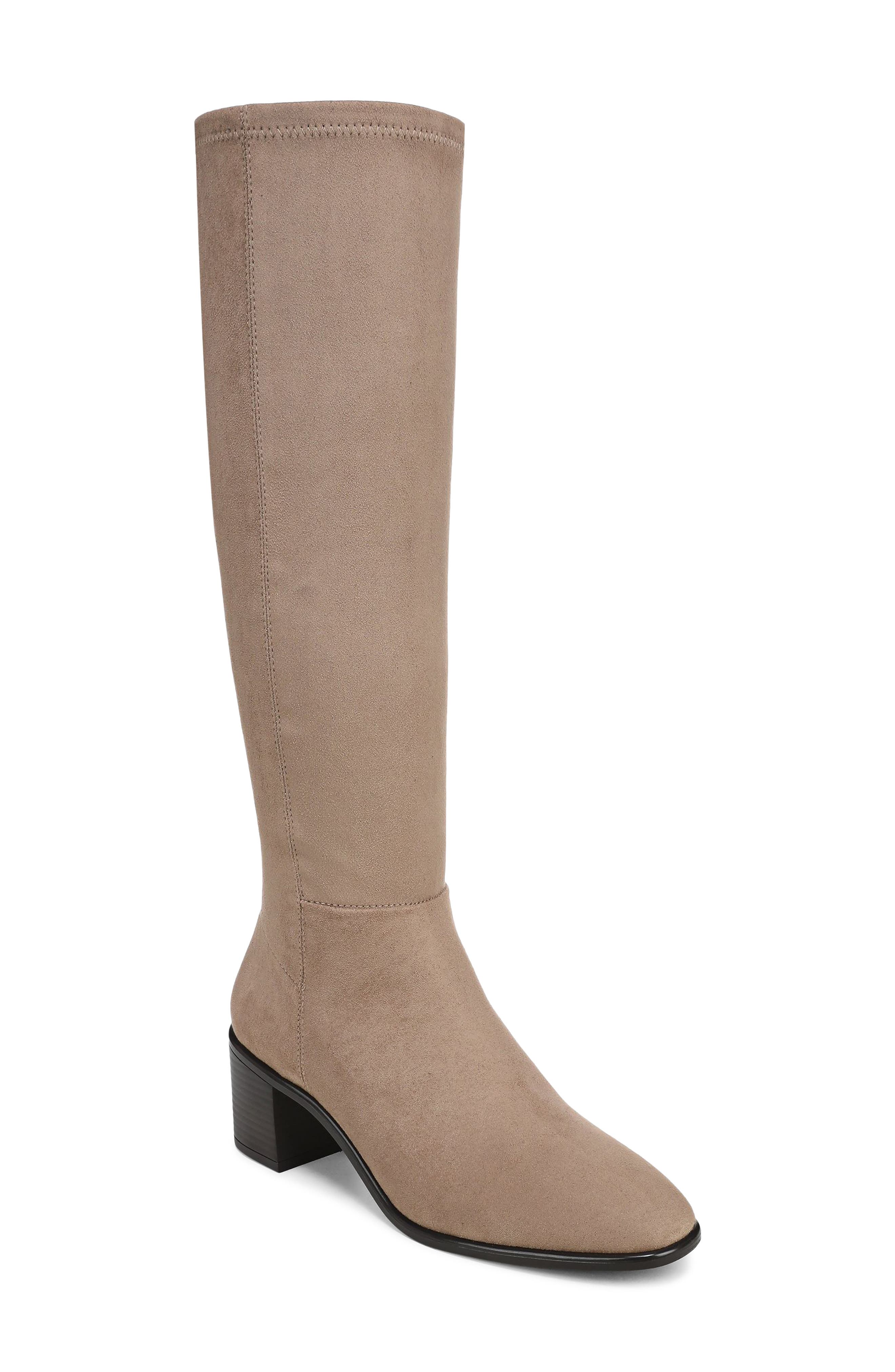 Augusta Tall Block Heel Boot, Main, color, TRUFFLE SUEDE