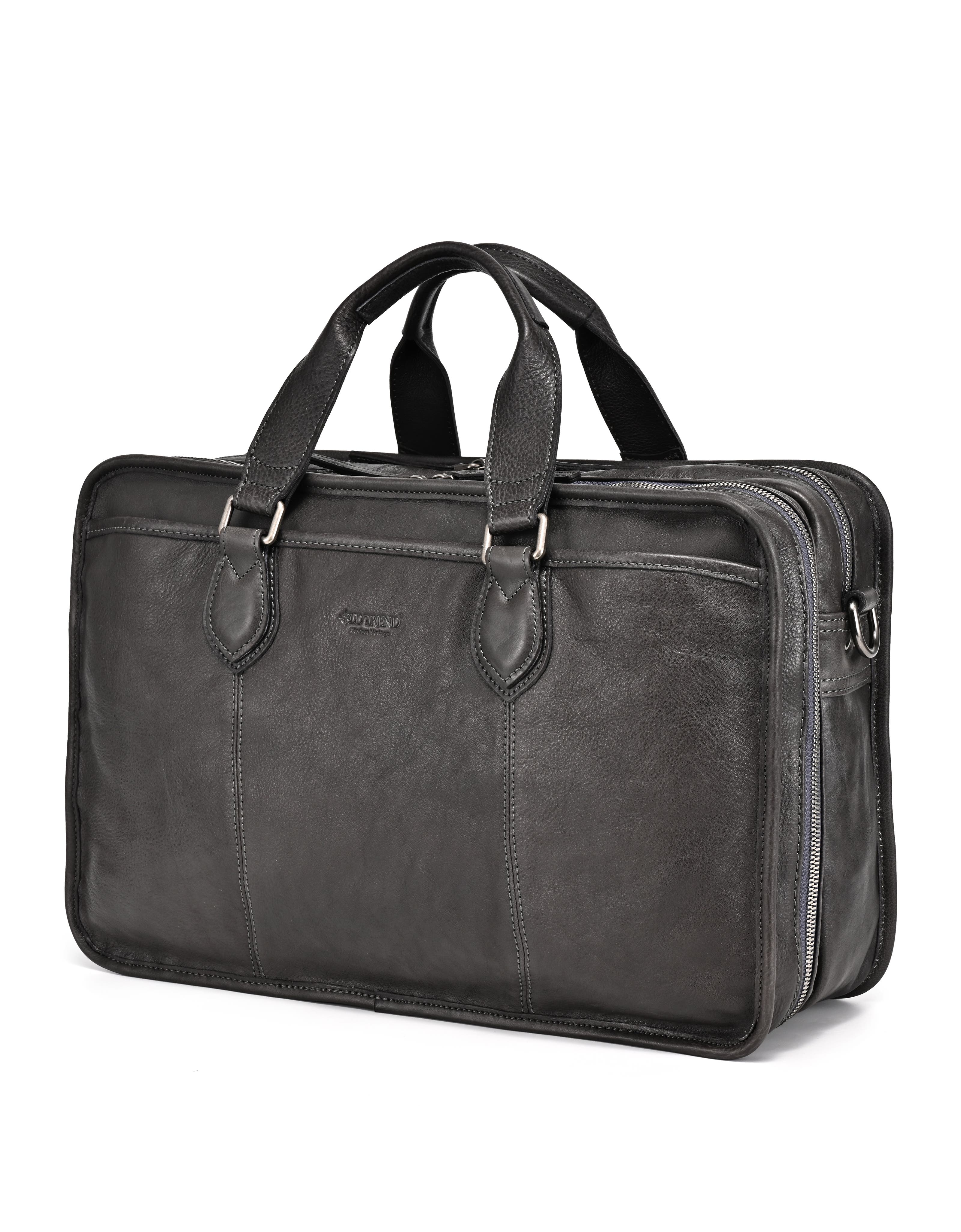 Speedwell Genuine Leather Structured Heritage Briefcase, Alternate, color, Slate