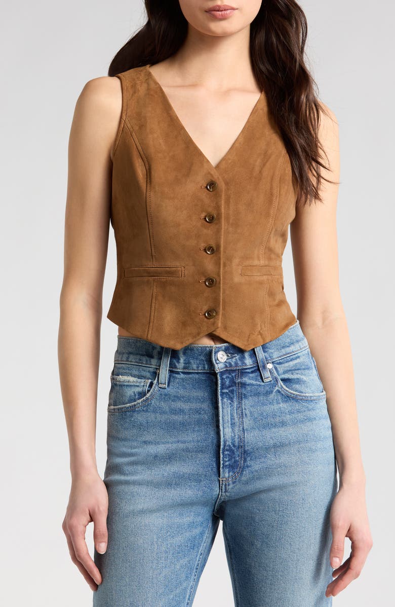 PAIGE Antonella Suede Vest, Main, color, 