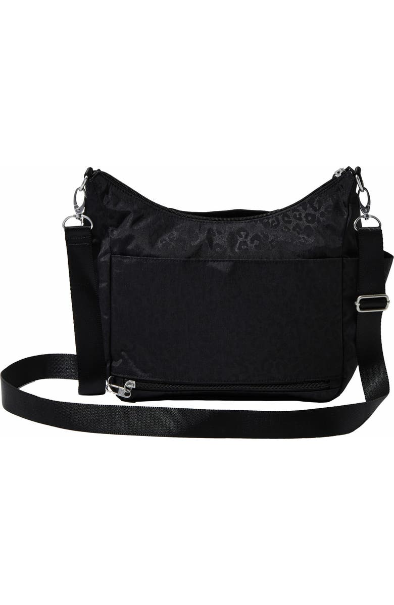 BAGGALLINI Modern Everywhere Hobo Crossbody Bag with Wristlet, Alternate, color, Black Cheetah Emboss