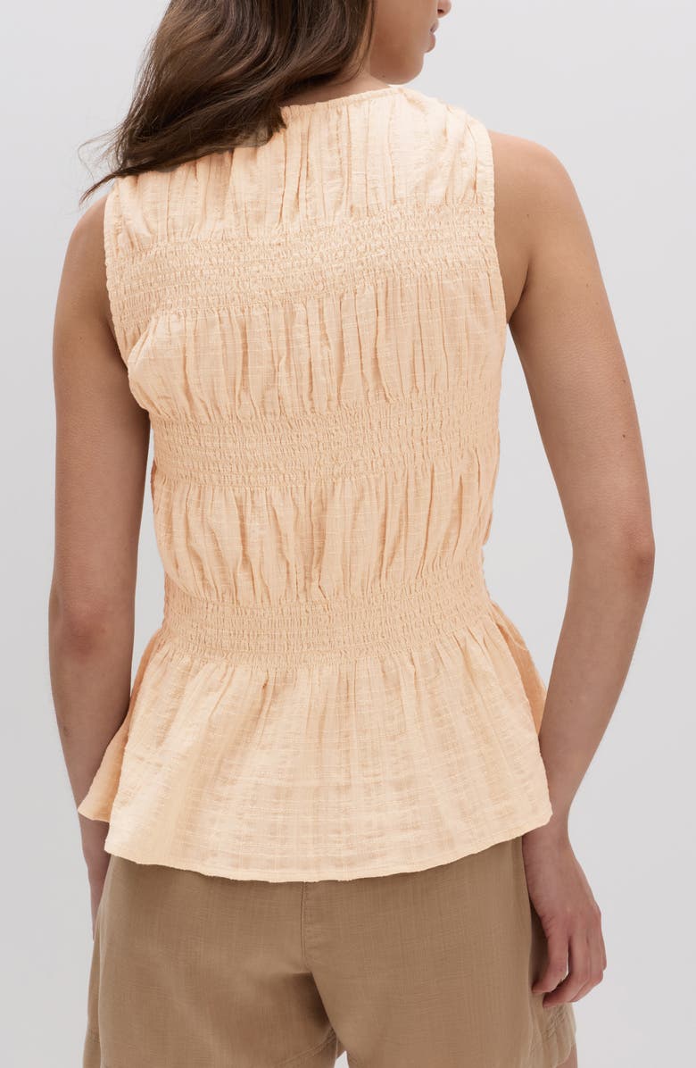 PER UNA BY M&S Shirred Button Top, Alternate, color, Ecru Brown
