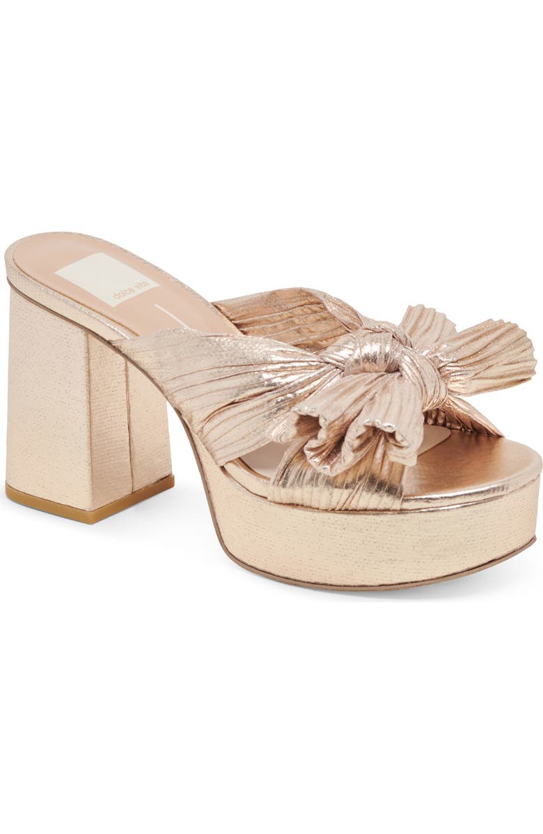 Dolce Vita Blare Platform Slide Sandal, Main, color, Platinum Satin