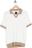 TOM BAINE Johnny Collar Knit Polo Sweater