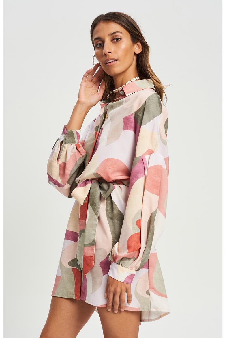 Bligh Shirt Dress, Alternate, color, Abstract Tonal