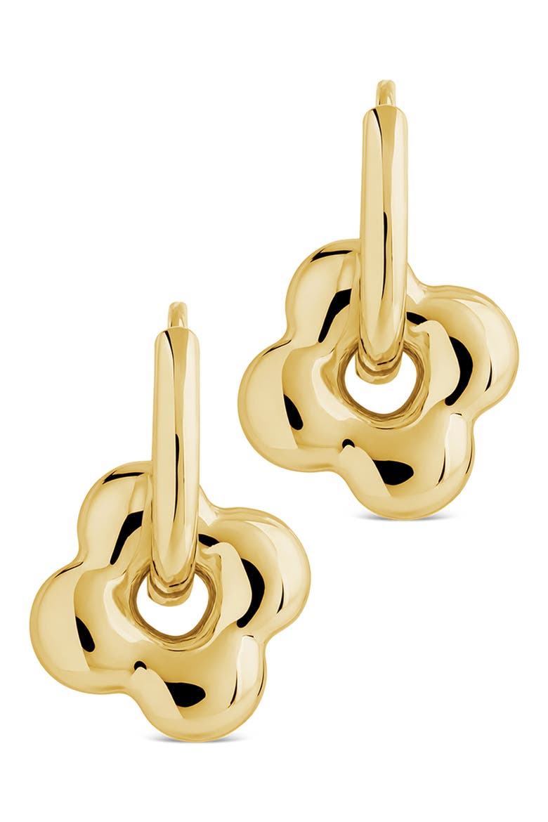 Double Knot Hoop Earrings, Alternate, color, GOLD