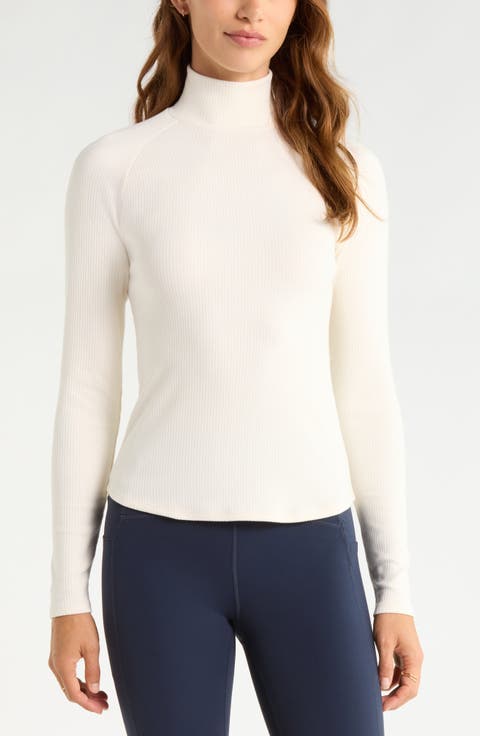 Ascend Rib Mockneck Top
