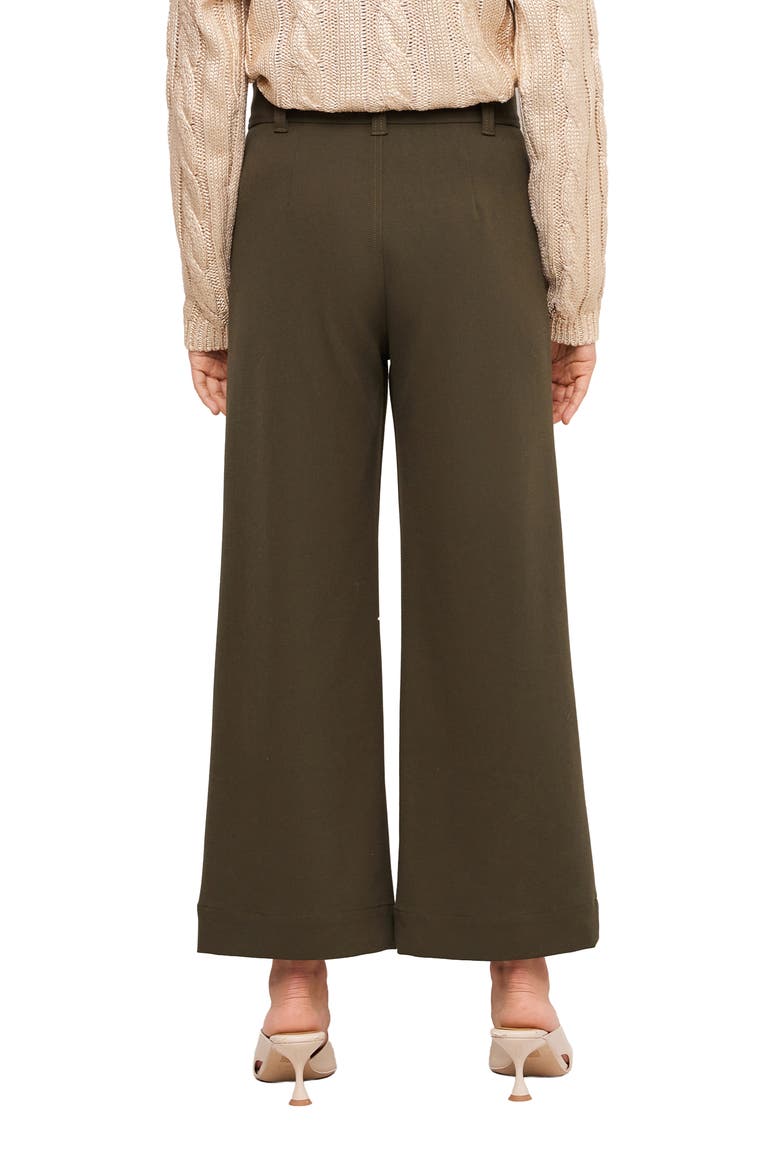 Rylee Wide Leg Crop Pants, Alternate, color, OLIVE