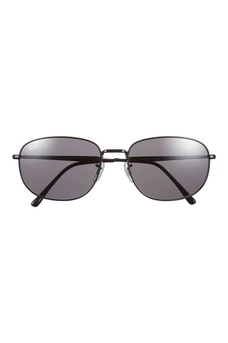 60mm Pillow Sunglasses, Main, color, BLACK