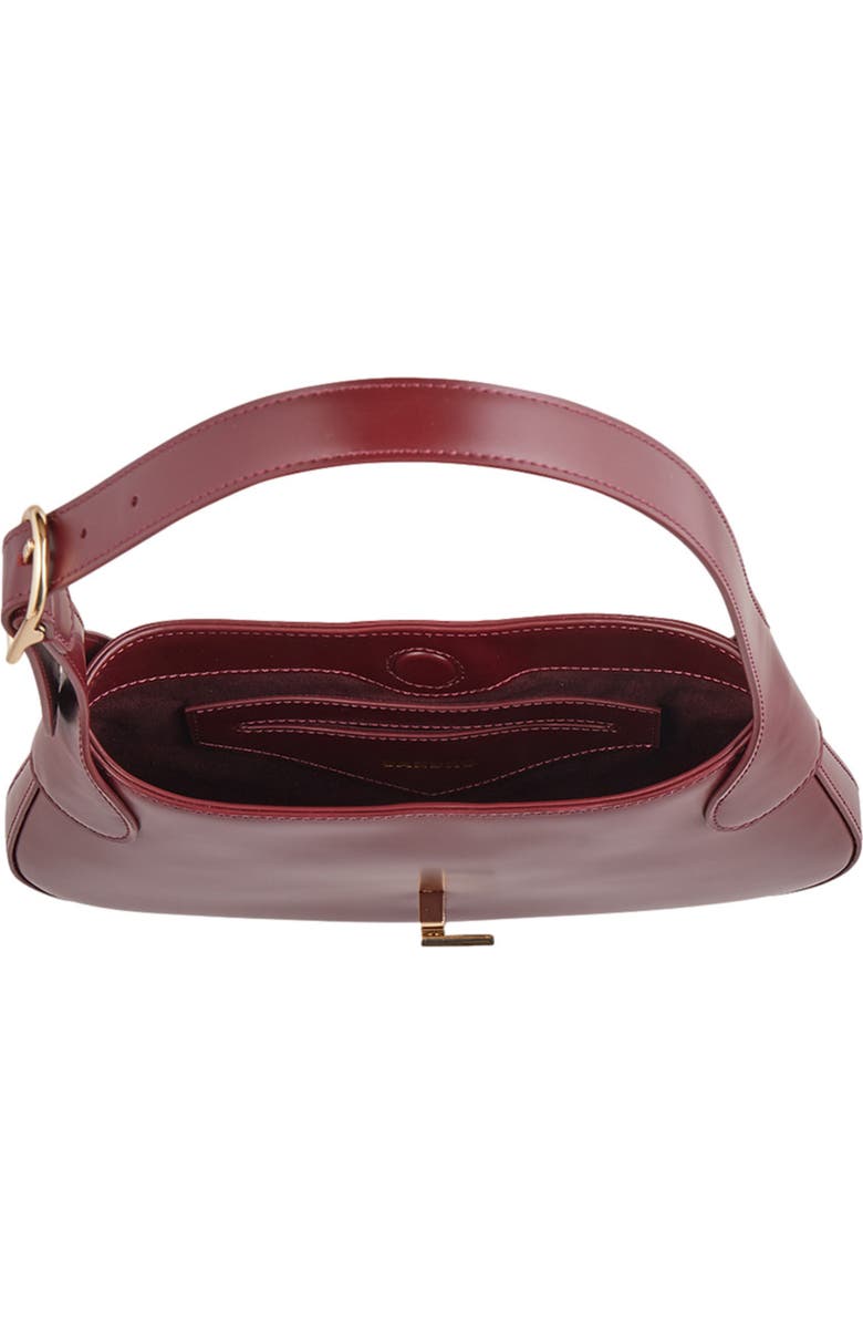 SANDRO Janet bag in certified leather, Alternate, color, Bordeaux