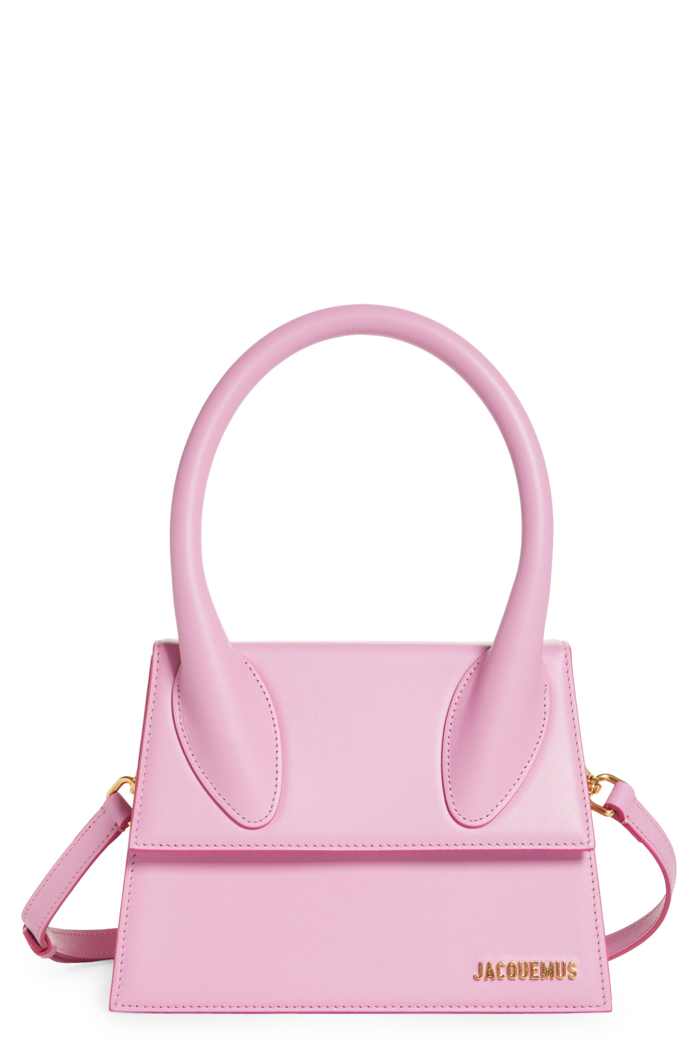 Le Grand Chiquito Leather Top Handle Crossbody Bag, Main, color, LIGHT PINK