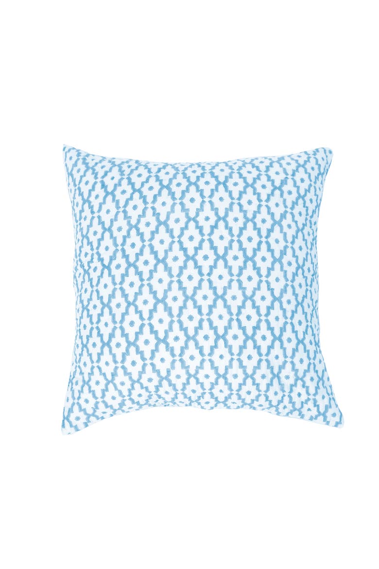 26" x 26" Talley Santorini Cotton Euro Sham - Machine Washable, Main, color, Blue