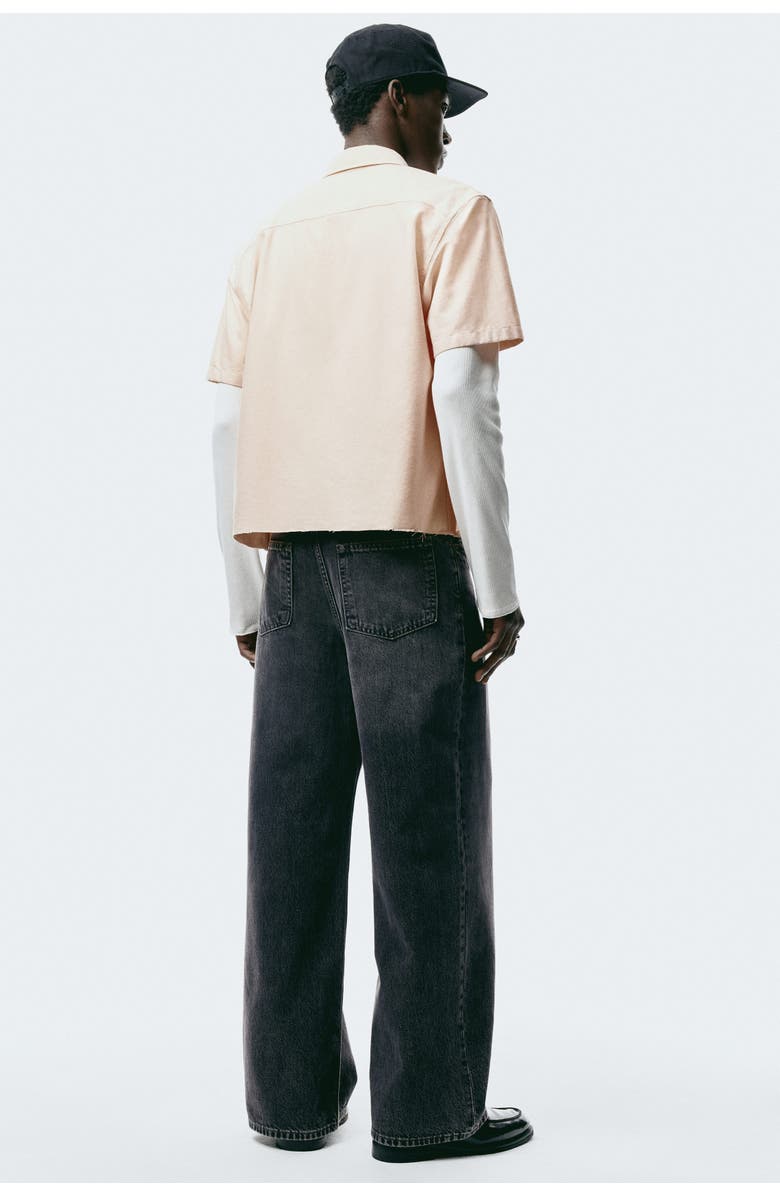 H&M Wide Jeans, Alternate, color, Denim Gray