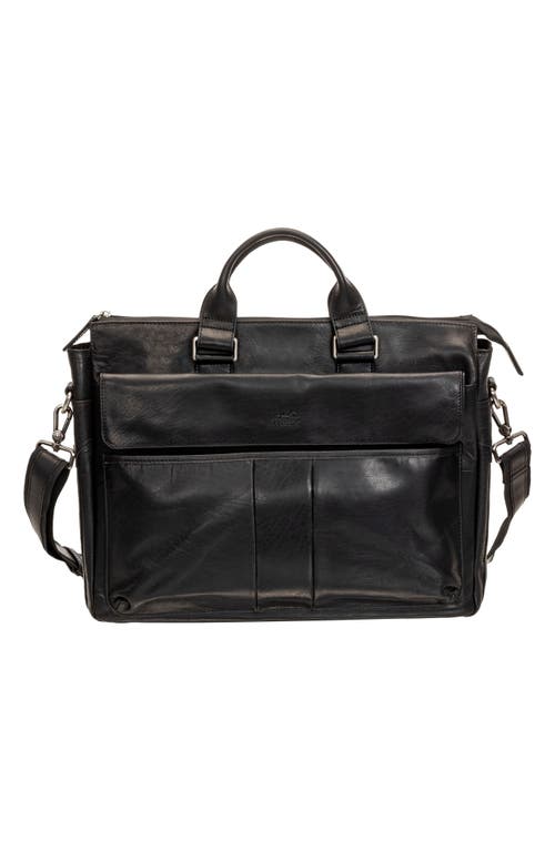 Mancini Leather Briefcase In Black