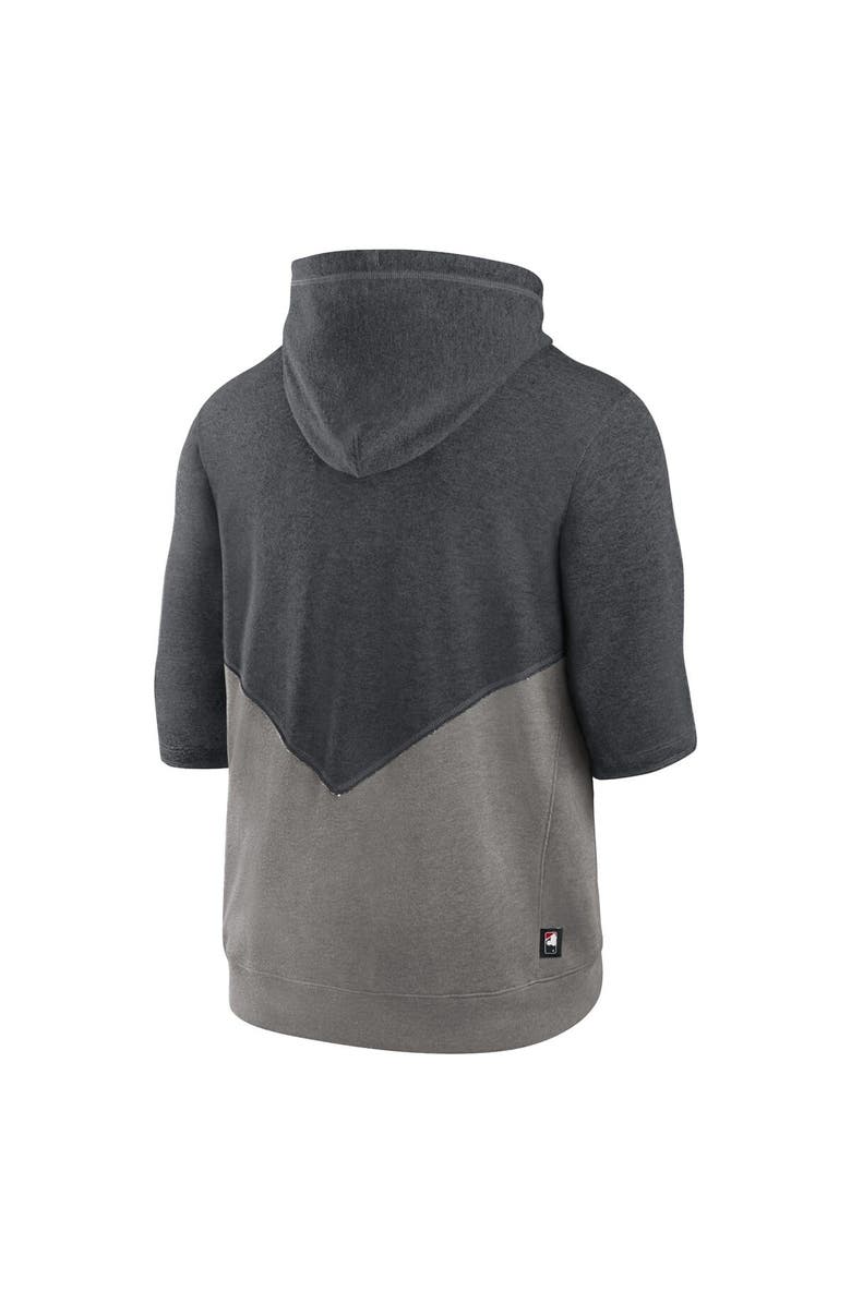 Nike Men's Nike  Heather Gray/Heather Charcoal Philadelphia Phillies 2023 Postseason Authentic Collection Flux Performance 3/4-Sleeve Pullover Hoodie, Alternate, color, 