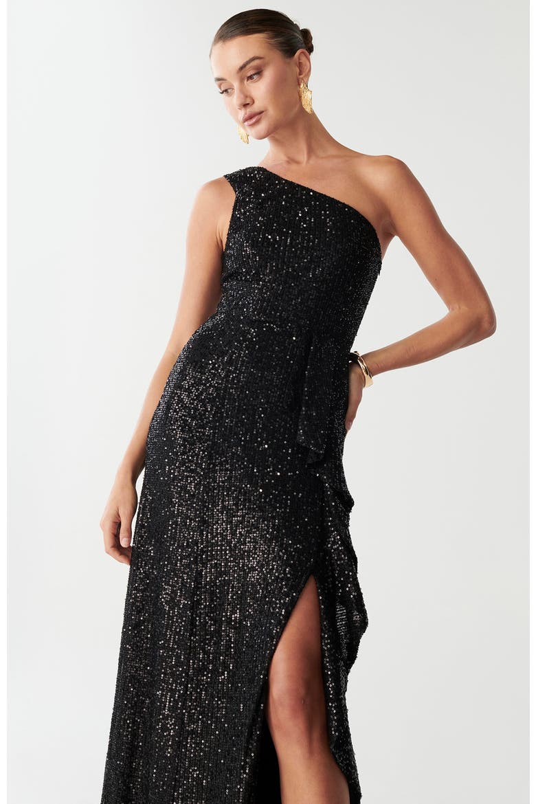 Catia Dress, Alternate, color, Black Sequin
