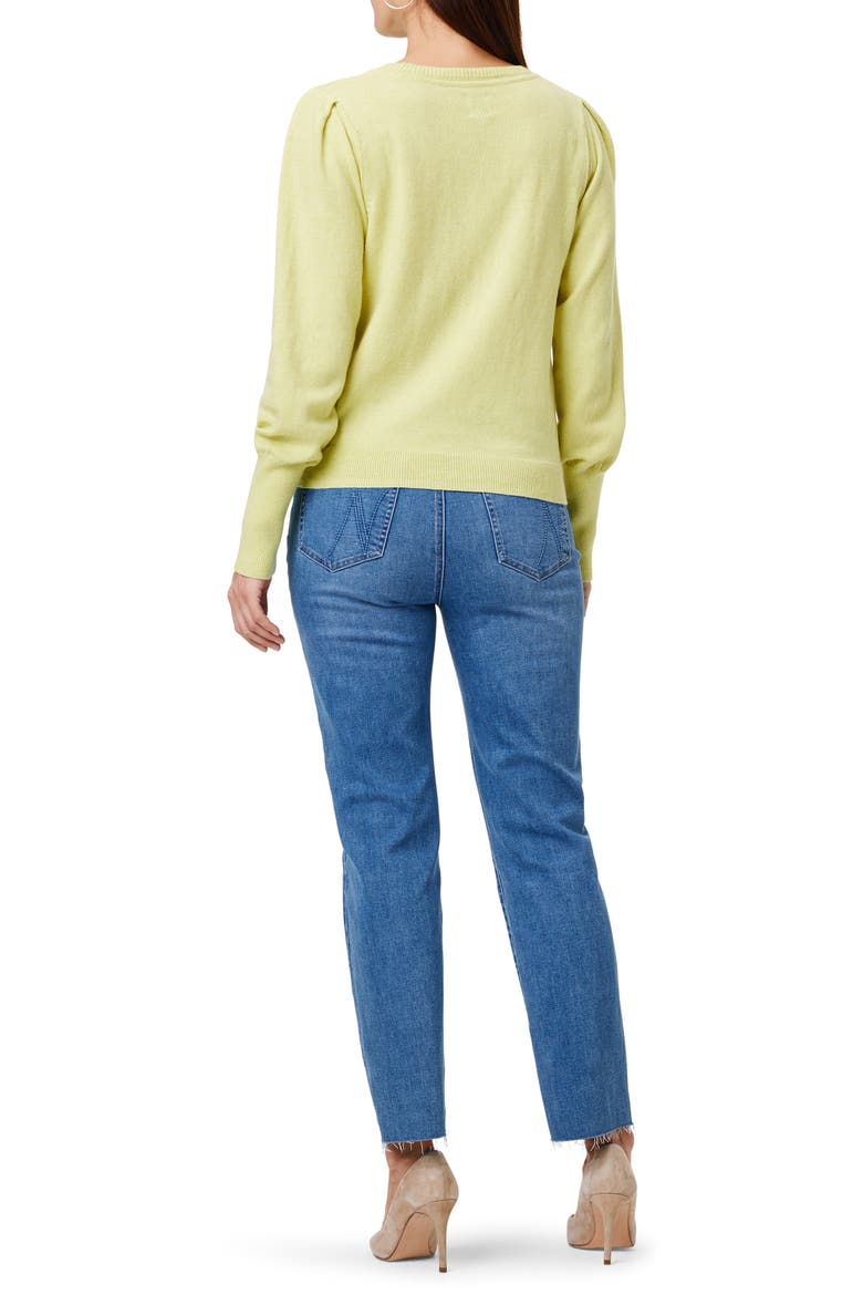 Femme Extended Cuff Long Sleeve Cotton Blend Sweater, Alternate, color, CITRUS