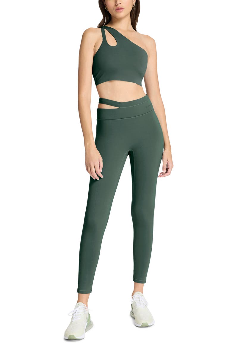 Aria Asymmetric Waist Leggings, Alternate, color, BALSAM GREEN