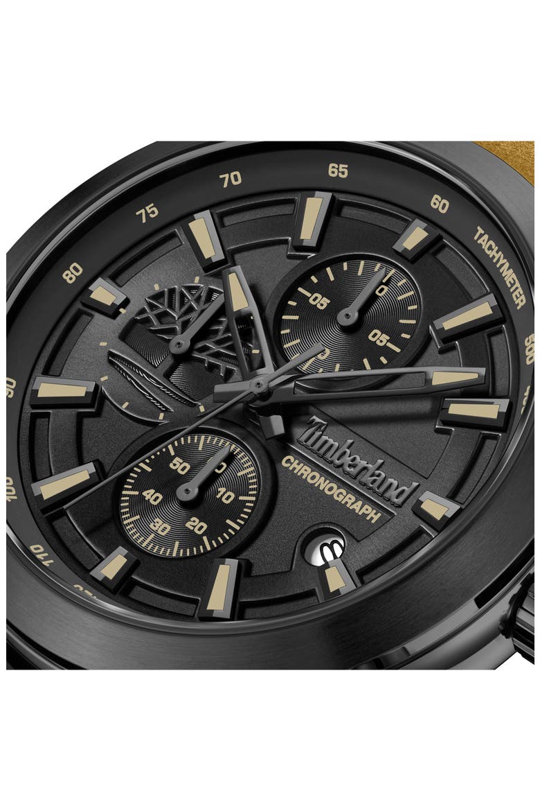 Ashmont Chronograph Leather Strap Watch, 44mm, Alternate, color, TAN / BROWN LIGHT