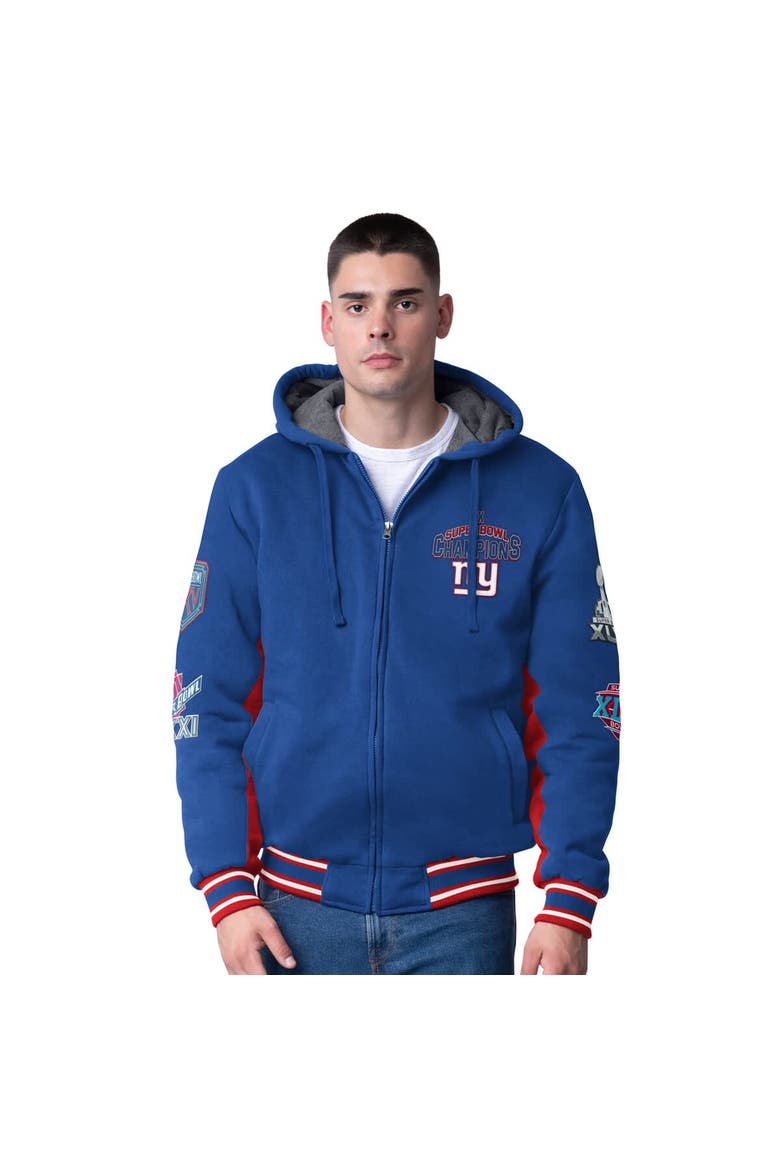 Men's G-III Extreme Royal New York Giants No Huddle Commemorative Full-Zip Hoodie Jacket, Main, color, Royal