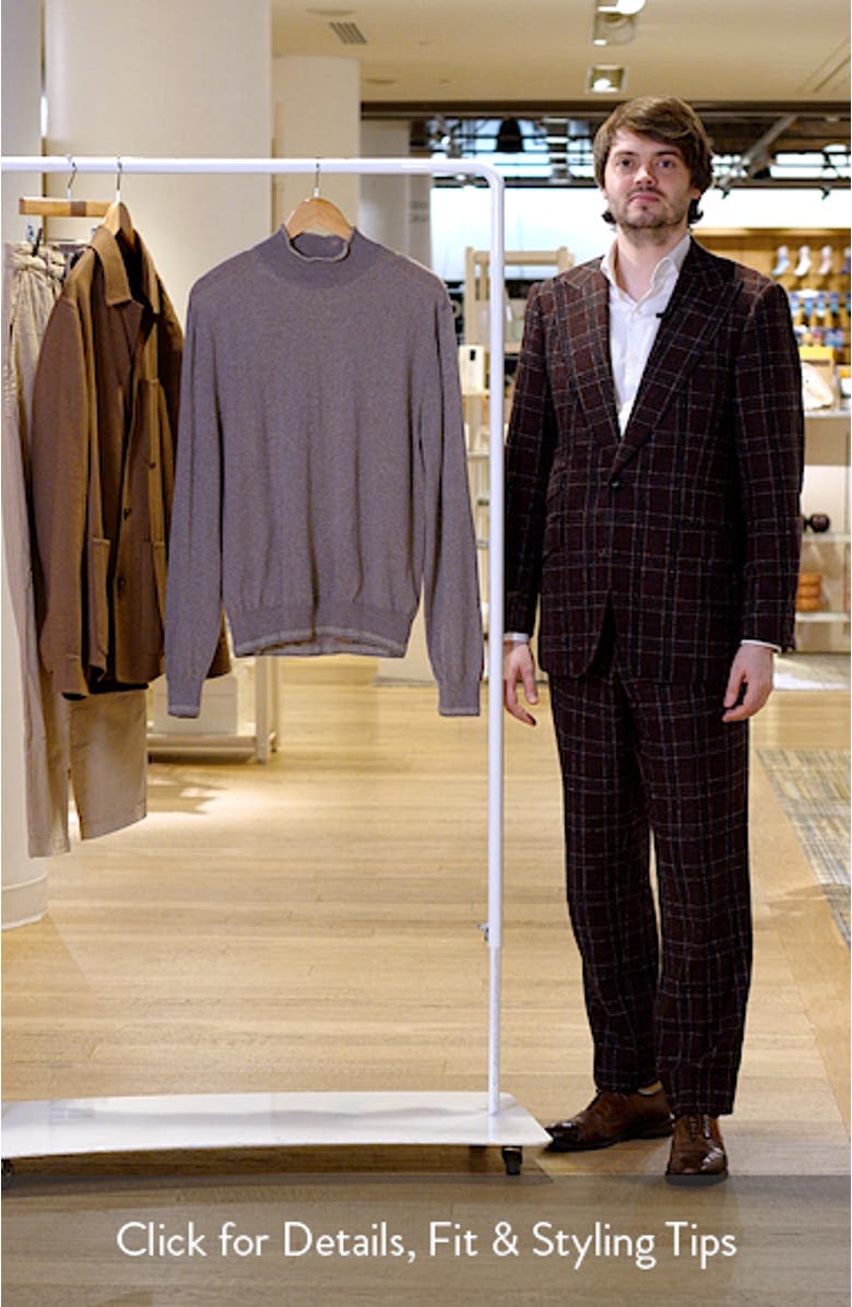 Mock Neck Wool & Silk Blend Sweater, sales video thumbnail