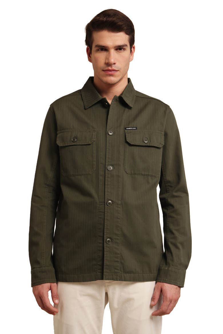 Men's Shirt Jacket, Main, color, Olive