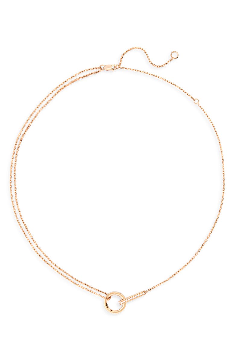REPOSSI Berbere Modular Diamond Pendant Necklace, Main, color, Rose Gold