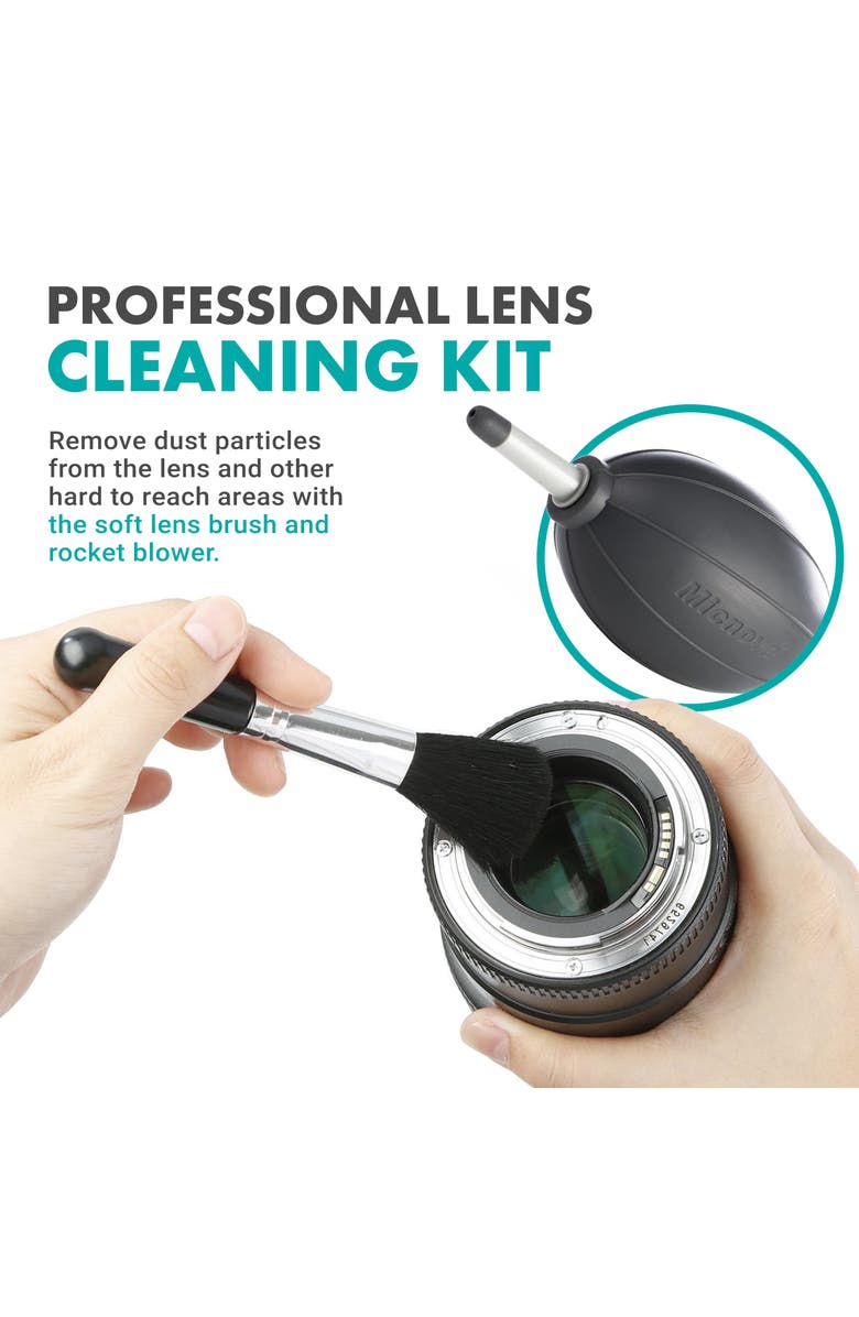 MOVO Deluxe Essentials Camera Sensor Cleaning Kit for DSLR Cameras, Alternate, color, Black