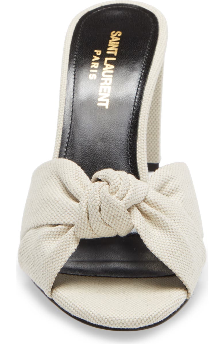 Saint Laurent Loulou Knot Slide Sandal, Alternate, color,