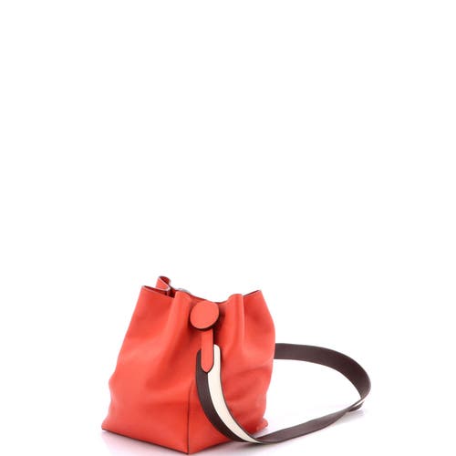 Pre-owned Hermes Hermes Licol Bag Evercolor 17 In Orange