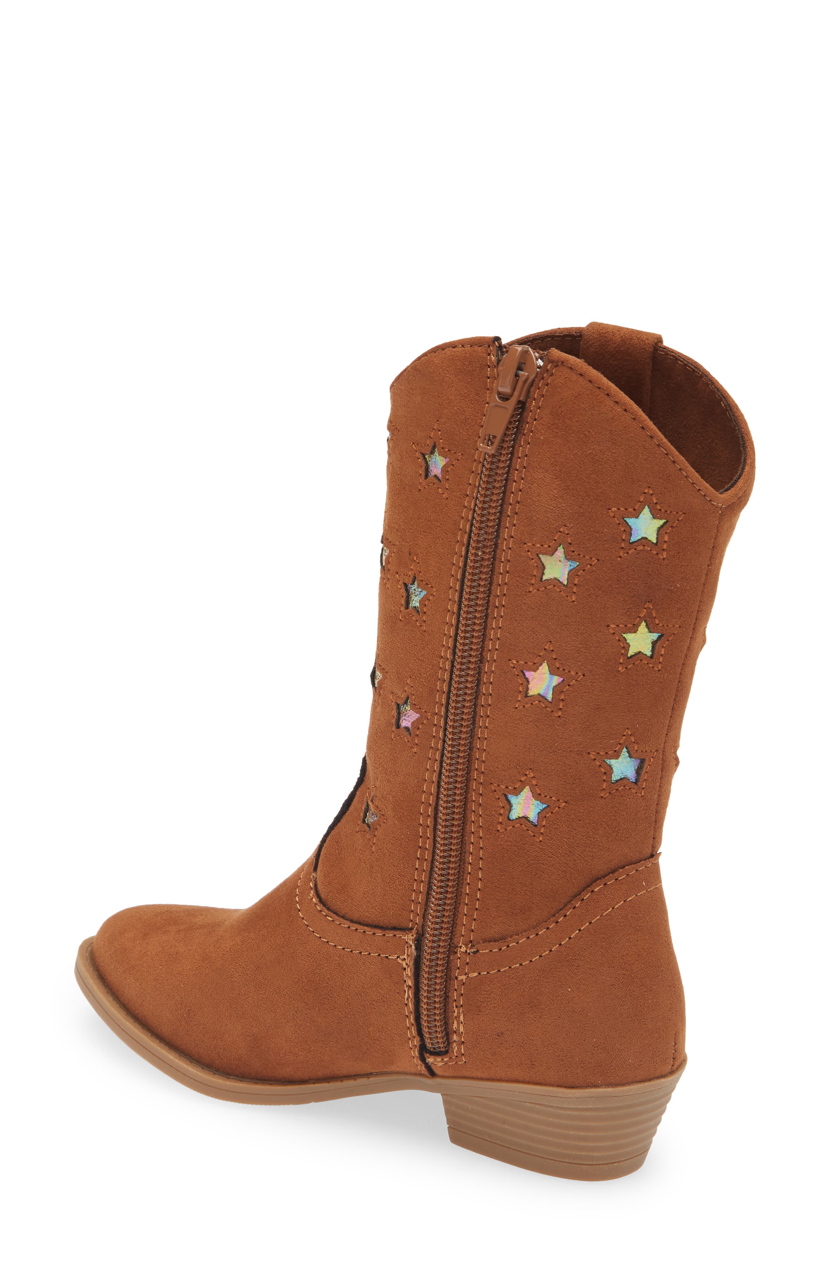 Kids' Charli Cowboy Boot, Alternate, color, TAN CHESTNUT