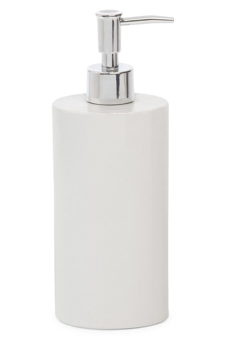 Cordoba Ceramic Soap Pump Dispenser, Main, color, WHITE BURLAP