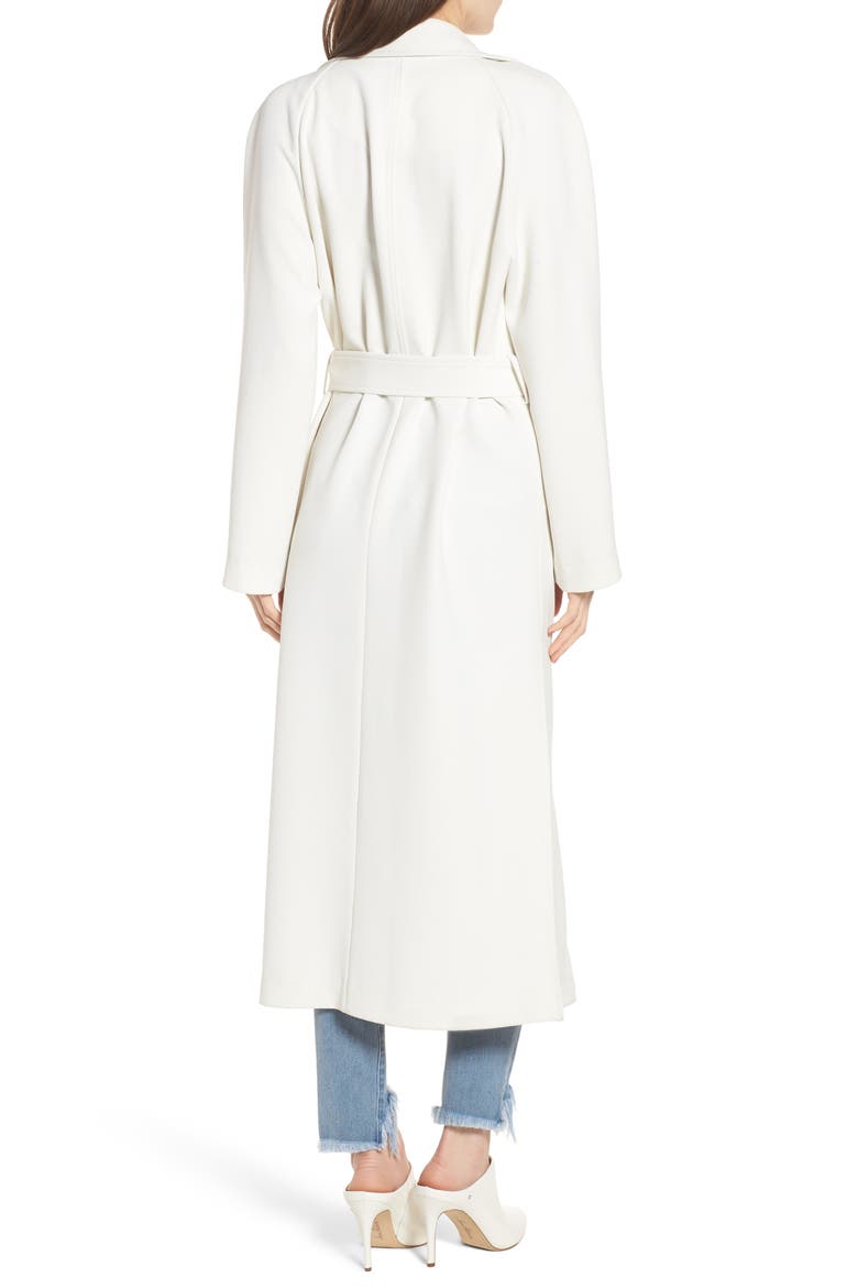 Drape Trench Coat, Alternate, color, WHITE