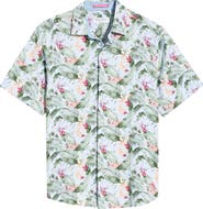 Tommy Bahama Nova Wave Blue Sky Vines Short Sleeve Seersucker Button-Up Shirt