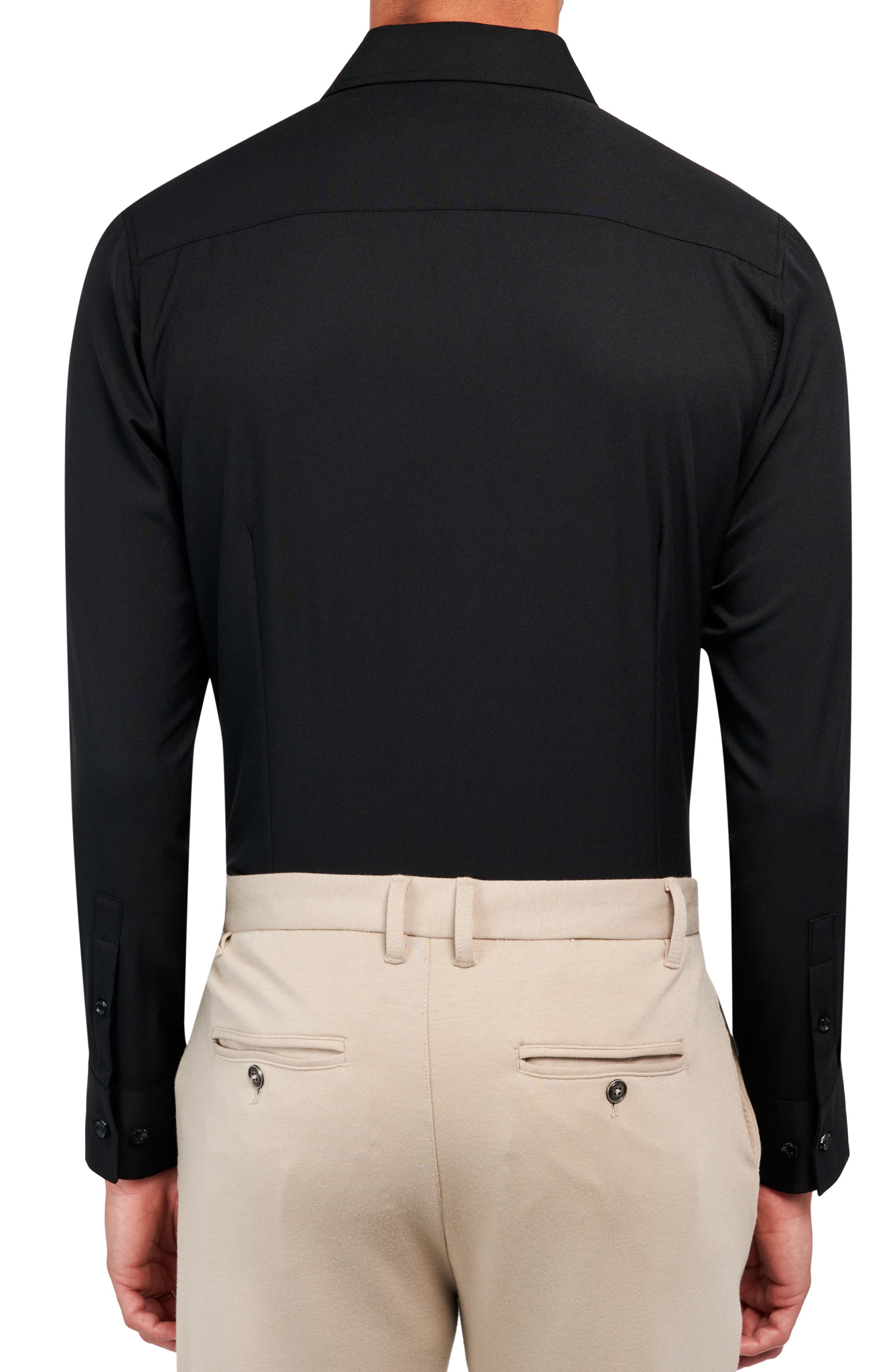 Slim Fit Solid Performance Dress Shirt - image 2